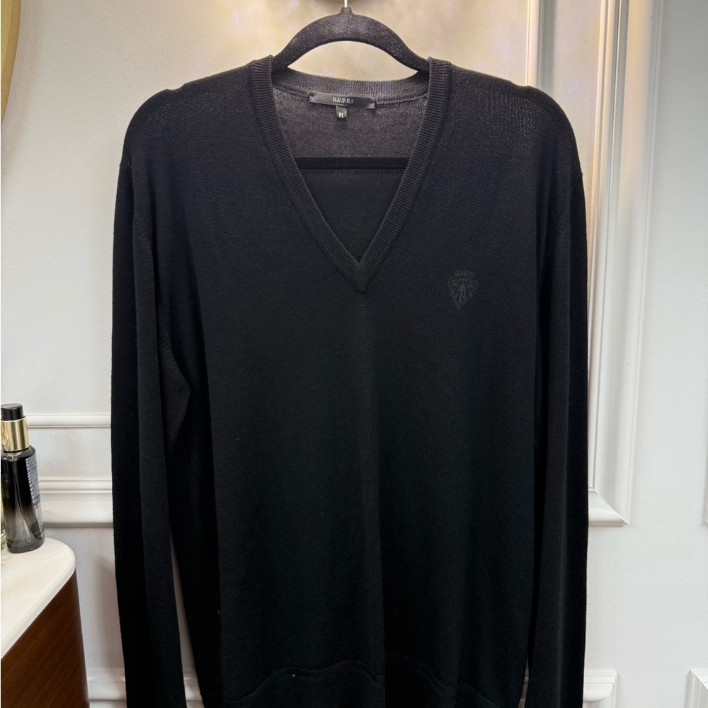 Black V-Neck Men's Sweater